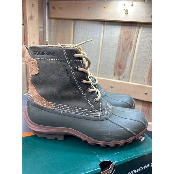 Wolverine Womens Torrent Waterproof Olive Duck Boots Size 9 M - Picture 3 of 10